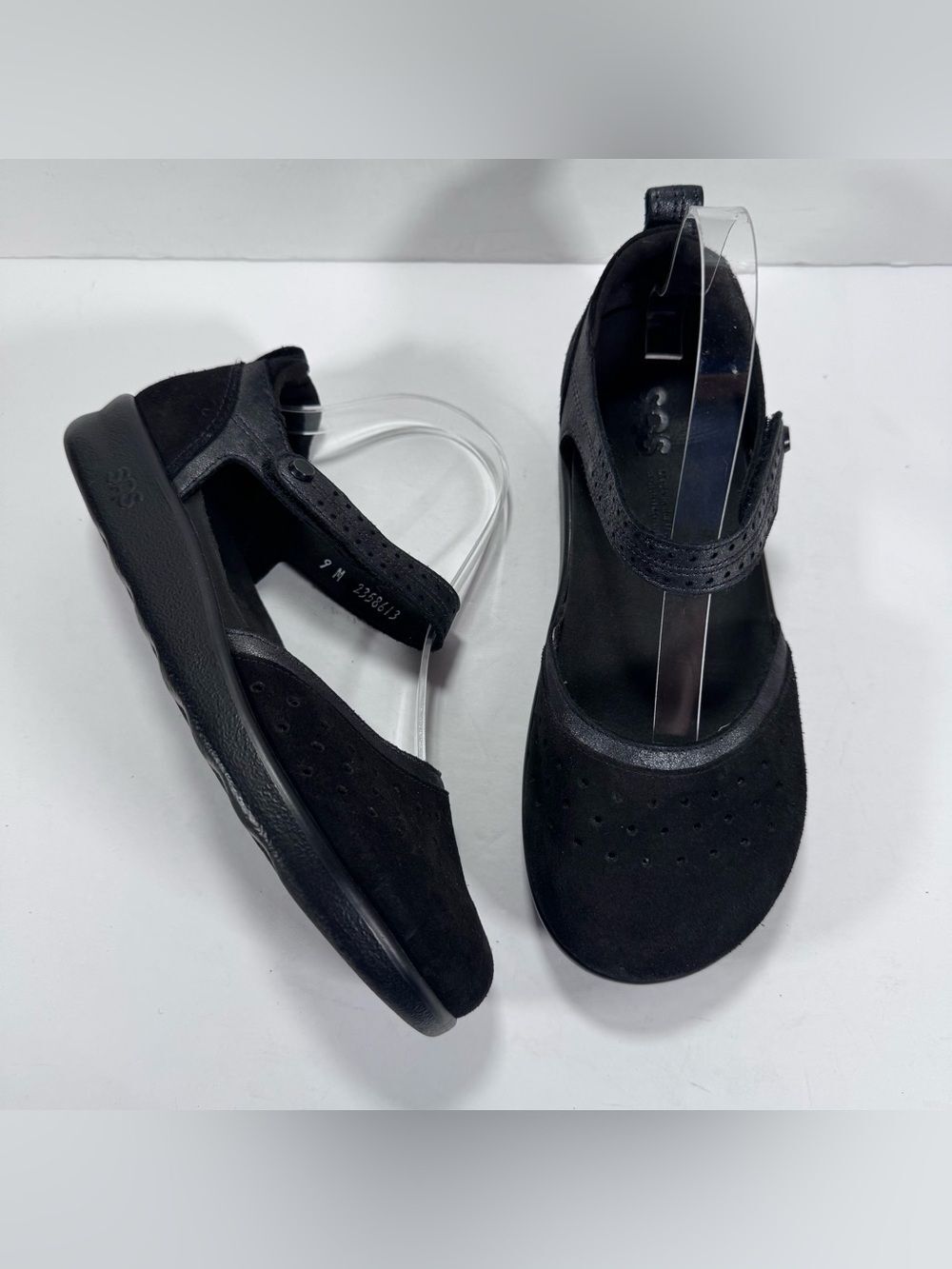SAS Eden Black Suede Leather Mary Jane Comfort Shoes Women Size 9M